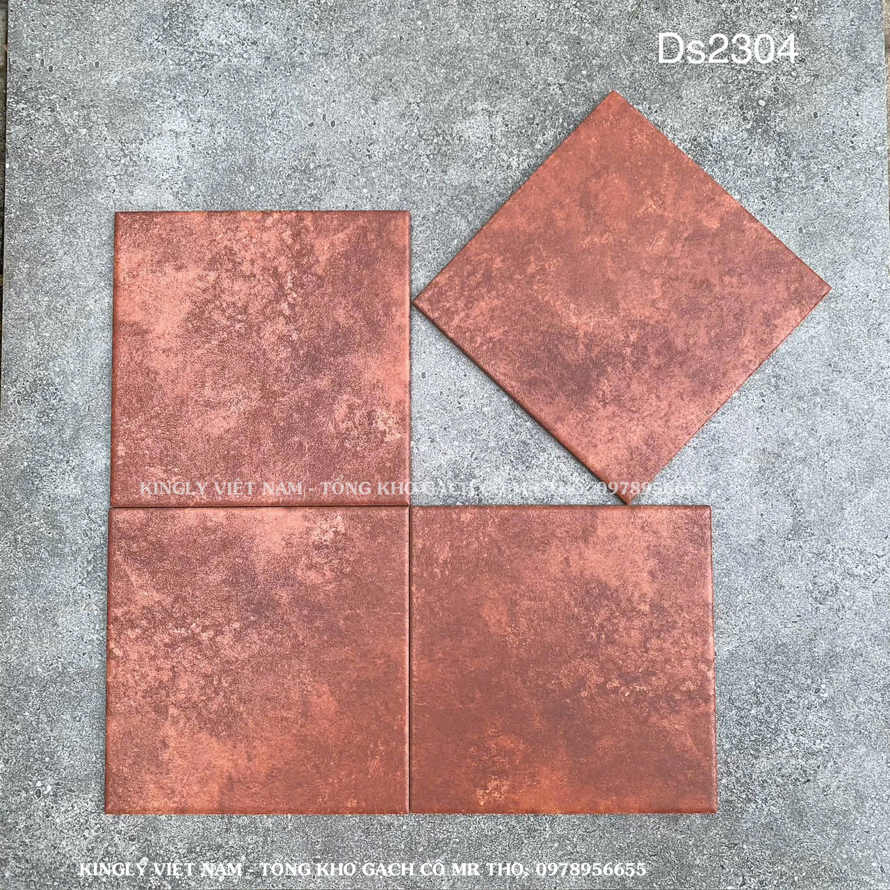 Gạch cổ màu nâu đất 20x20 cm FG2304